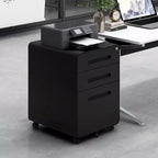 Meuble de classement métallique sécurisé à 3 tiroirs avec serrure, livré entièrement assemblé, mobile, pour dossiers A4/Lettre/Légal, à placer sous le bureau, 5 roulettes