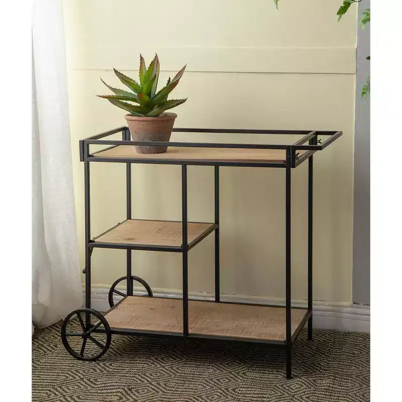 Étagère à roulettes Meuble de rangement mobile 32,3x15,7x26,8