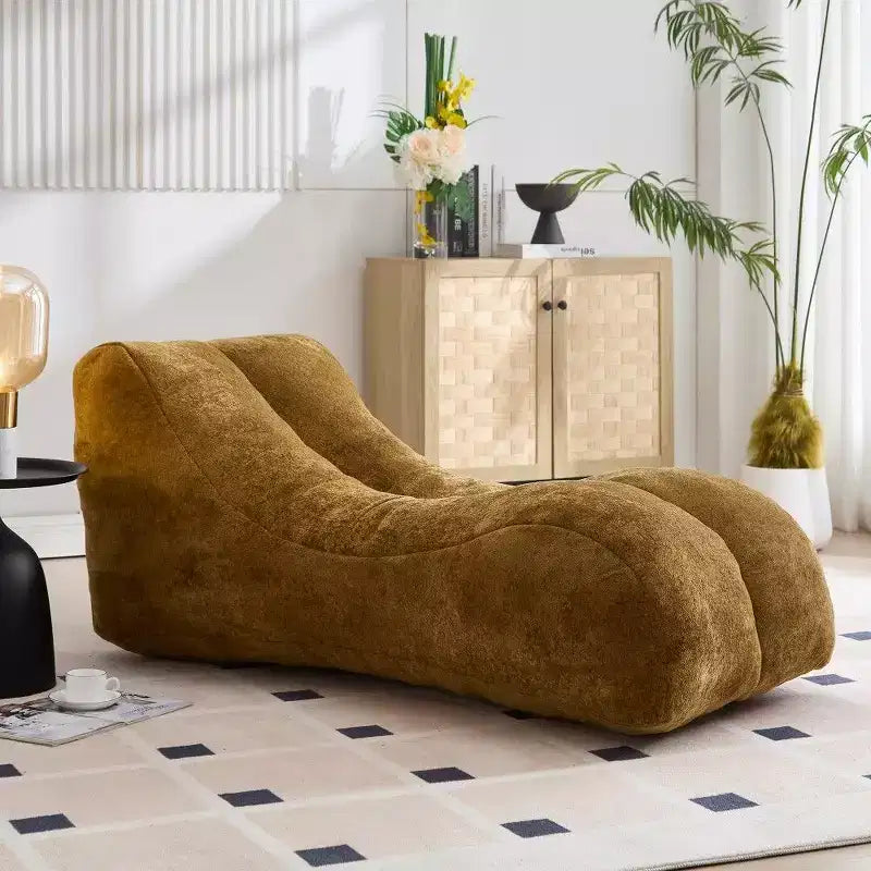 Pouf Okak de 150 cm, fauteuil pouf lounge épousant les courbes du corps avec éponge haute élasticité, canapé de sol léger pour salon, chambre