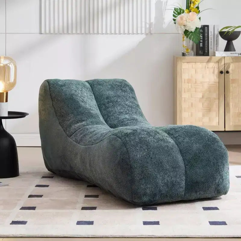 Pouf Okak de 150 cm, fauteuil pouf lounge épousant les courbes du corps avec éponge haute élasticité, canapé de sol léger pour salon, chambre