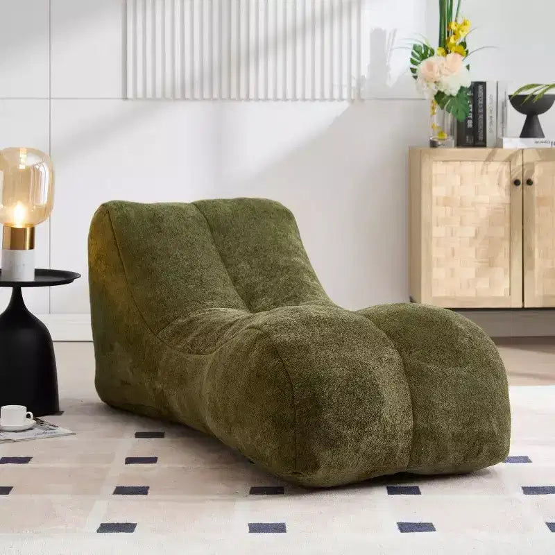 Pouf Okak de 150 cm, fauteuil pouf lounge épousant les courbes du corps avec éponge haute élasticité, canapé de sol léger pour salon, chambre