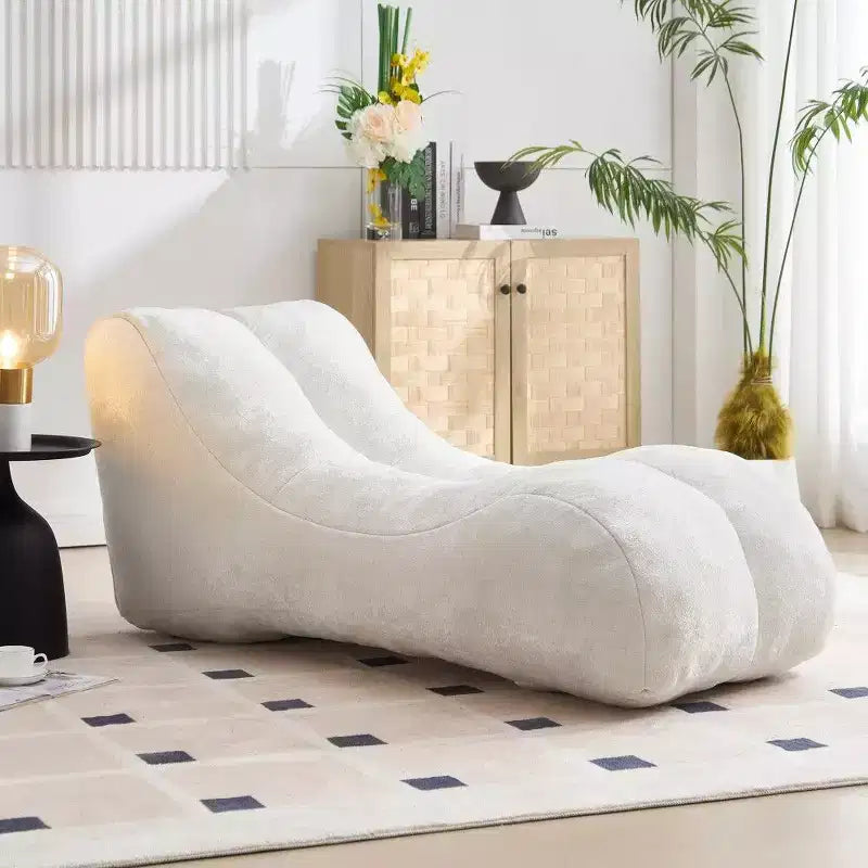 Pouf Okak de 150 cm, fauteuil pouf lounge épousant les courbes du corps avec éponge haute élasticité, canapé de sol léger pour salon, chambre