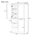 Meuble de rangement de salle de bain autoportant moderne GDFStudio Sienna en bois avec trois tiroirs et une étagère réglable