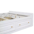 Cadre de lit plateforme queen size en bois Clihome avec 6 tiroirs