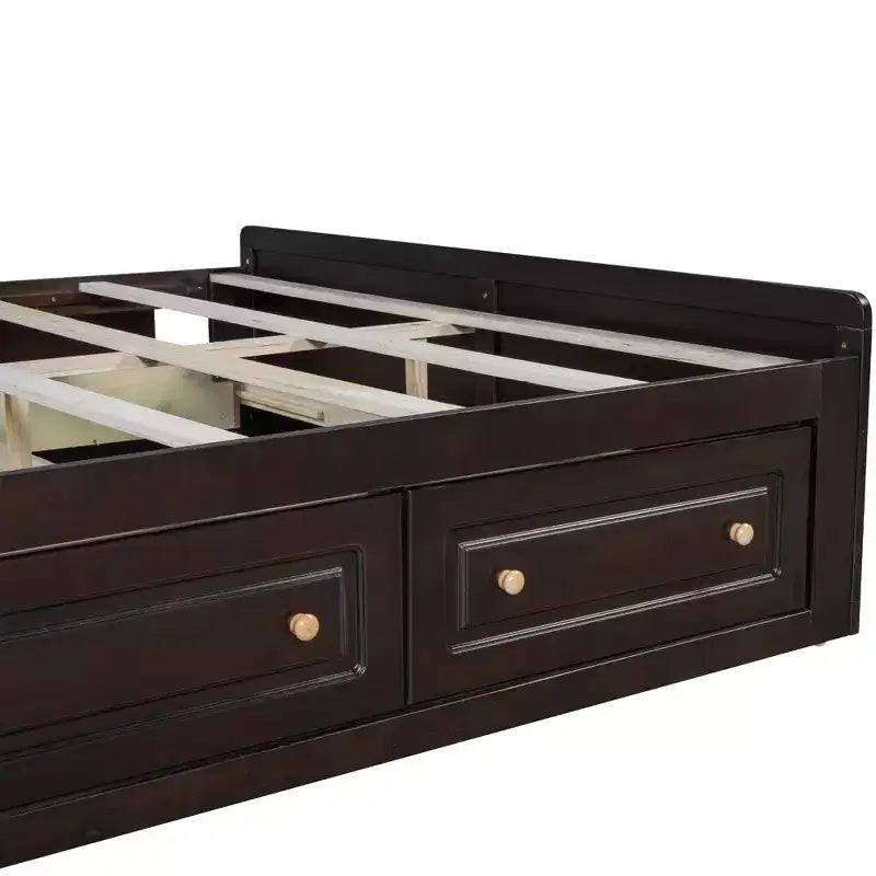 Cadre de lit plateforme queen size en bois Clihome avec 6 tiroirs