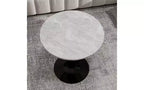 Table basse ronde TUYOHW avec plateau en marbre texturé, table centrale moderne pour salon, table sur pied/table d'appoint de canapé/table à manger pour 2-4 personnes