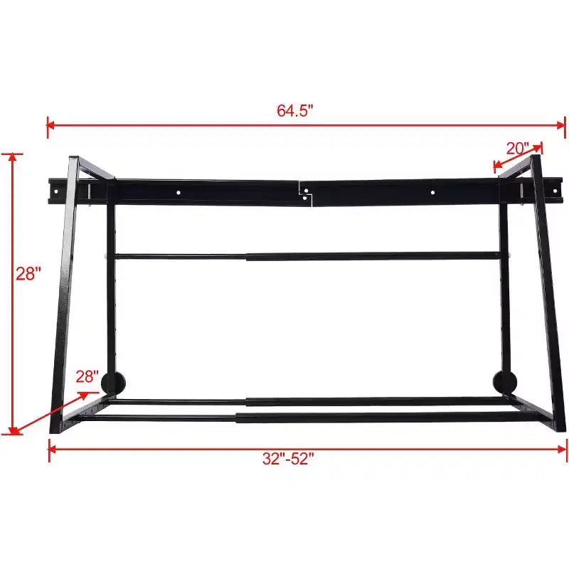 Support de rangement mural robuste et réglable pour garage - Support multi-pneus pour un rangement de garage organisé (Noir, 64,5*28*28 pouces)