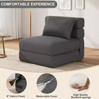 Canapé-lit pliant moderne et confortable avec oreiller amélioré, fauteuil de couchage convertible, canapé de sol confortable pliable en mousse à mémoire de forme pour la maison, le bureau