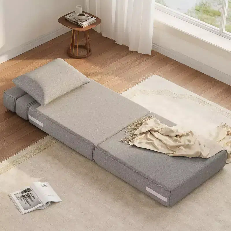 Canapé-lit pliant moderne et confortable avec oreiller amélioré, fauteuil de couchage convertible, canapé de sol confortable pliable en mousse à mémoire de forme pour la maison, le bureau