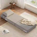 Canapé-lit pliant moderne et confortable avec oreiller amélioré, fauteuil de couchage convertible, canapé de sol confortable pliable en mousse à mémoire de forme pour la maison, le bureau