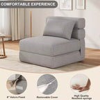 Canapé-lit pliant moderne et confortable avec oreiller amélioré, fauteuil de couchage convertible, canapé de sol confortable pliable en mousse à mémoire de forme pour la maison, le bureau