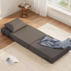 Canapé-lit pliant moderne et confortable avec oreiller amélioré, fauteuil de couchage convertible, canapé de sol confortable pliable en mousse à mémoire de forme pour la maison, le bureau