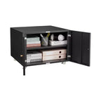 Meuble d'imprimante COZONY avec rangement, table d'imprimante 3D robuste, étagère réglable, double porte, sur roulettes, table pour télécopieur en métal pour bureau à domicile
