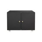 Meuble d'imprimante COZONY avec rangement, table d'imprimante 3D robuste, étagère réglable, double porte, sur roulettes, table pour télécopieur en métal pour bureau à domicile