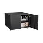 Meuble d'imprimante COZONY avec rangement, table d'imprimante 3D robuste, étagère réglable, double porte, sur roulettes, table pour télécopieur en métal pour bureau à domicile