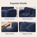 Clihome Tissu en velours doux en forme de L, Base éponge haute densité 32D, Base design ergonomique, Conception antidérapante, Combinaison libre, Ottomane mobile