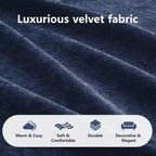 Clihome Tissu en velours doux en forme de L, Base éponge haute densité 32D, Base design ergonomique, Conception antidérapante, Combinaison libre, Ottomane mobile