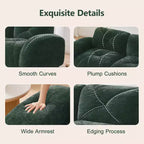 Clihome Tissu en velours doux en forme de L, Base éponge haute densité 32D, Base design ergonomique, Conception antidérapante, Combinaison libre, Ottomane mobile