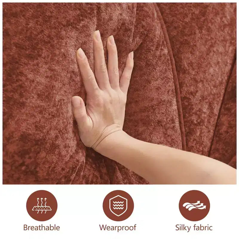 Clihome Tissu en velours doux en forme de L, Base éponge haute densité 32D, Base design ergonomique, Conception antidérapante, Combinaison libre, Ottomane mobile
