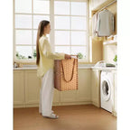 Panier à linge Greenstell avec couvercle, deux sacs intérieurs amovibles, panier de rangement à deux compartiments