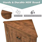 Meuble d'angle de salle de bain moderne en bois GDFStudio Ellis avec étagère réglable