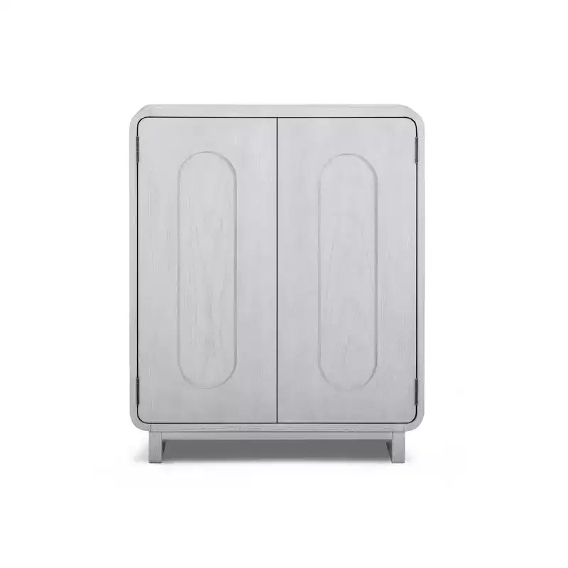 Teamson Home Tenley - Meuble d'appoint moderne 2 portes avec étagère réglable et poignée encastrée