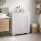 Teamson Home Tenley - Meuble d'appoint moderne 2 portes avec étagère réglable et poignée encastrée