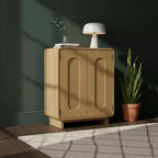 Teamson Home Tenley Modern 2-Door Accent Cabinet with Adjustable Shelf & Recessed Door-Pull