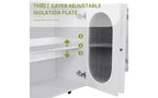 TUYOHW Buffet moderne à portes en acrylique, meuble de rangement de garde-manger avec étagères amovibles, meuble de rangement autonome, console.