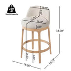 Tabourets de bar rembourrés Christopher Knight Home Shinji en hévéa (lot de 2)
