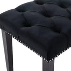 TUYOHW 45.2 Banc Ottomane Moderne en Velours avec Capitonnage, Banc d'entrée Rectangulaire Rembourré avec Pieds en Bois, Banc à Chaussures pour Salon, Chambre à Coucher