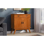 Meuble de rangement pour entrée Tierney en bois massif de 36 pouces de large, style Mid-Century Modern