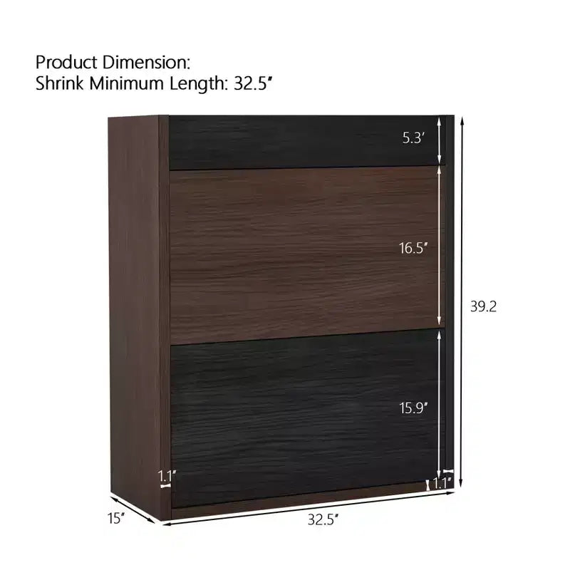 Meuble à chaussures d'angle extensible et rotatif, placard de rangement de 82,5 à 149,3 cm avec tiroir pour couloir et entrée