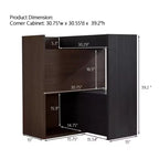 Meuble à chaussures d'angle extensible et rotatif, placard de rangement de 82,5 à 149,3 cm avec tiroir pour couloir et entrée