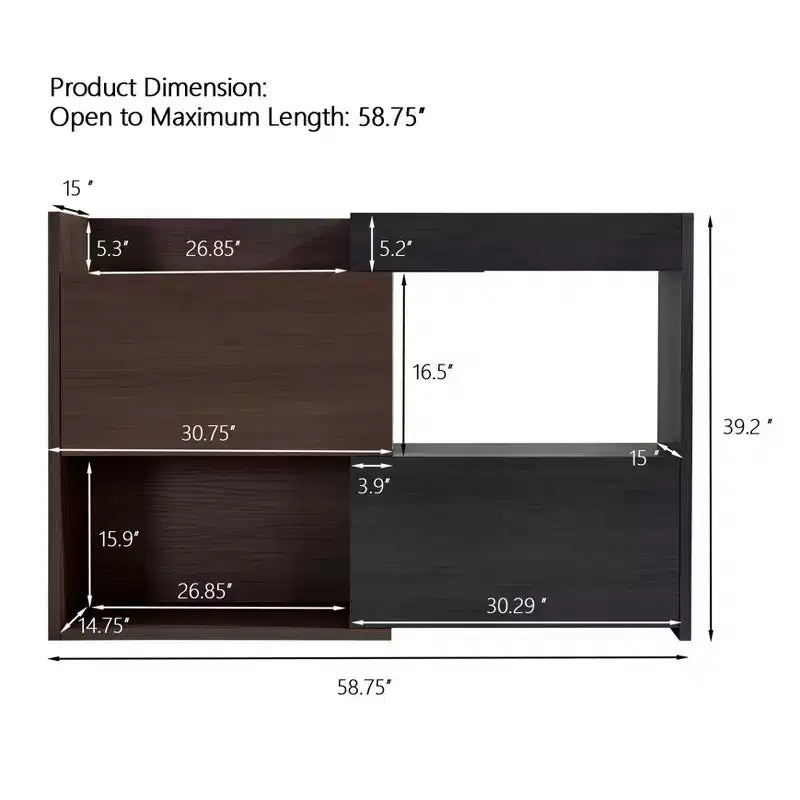 Meuble à chaussures d'angle extensible et rotatif, placard de rangement de 82,5 à 149,3 cm avec tiroir pour couloir et entrée