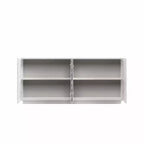 59 Buffet de buffet latéral en spirale moderne, meuble de rangement d'entrée d'art à profil bas avec portes texturées à ondulations 3D - Panipeachy