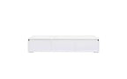 Meuble TV moderne JVNOXK de 160 cm avec portes abattantes, meuble média avec rangement, adapté au salon, blanc