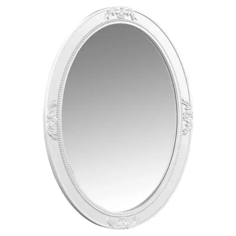 Table de maquillage de luxe Whisen, coiffeuse à 3 tiroirs, console élégante avec miroir ovale