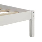 Lit plate-forme double, cadre de lit moderne en pin avec tête de lit, support à lattes en bois, pas besoin de sommier tapissier, pour chambre à coucher