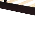 Lit plate-forme double, cadre de lit moderne en pin avec tête de lit, support à lattes en bois, pas besoin de sommier tapissier, pour chambre à coucher