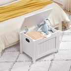 COZONY Banc à chaussures en bois avec couvercle rabattable, coffre de rangement rembourré pour entrée