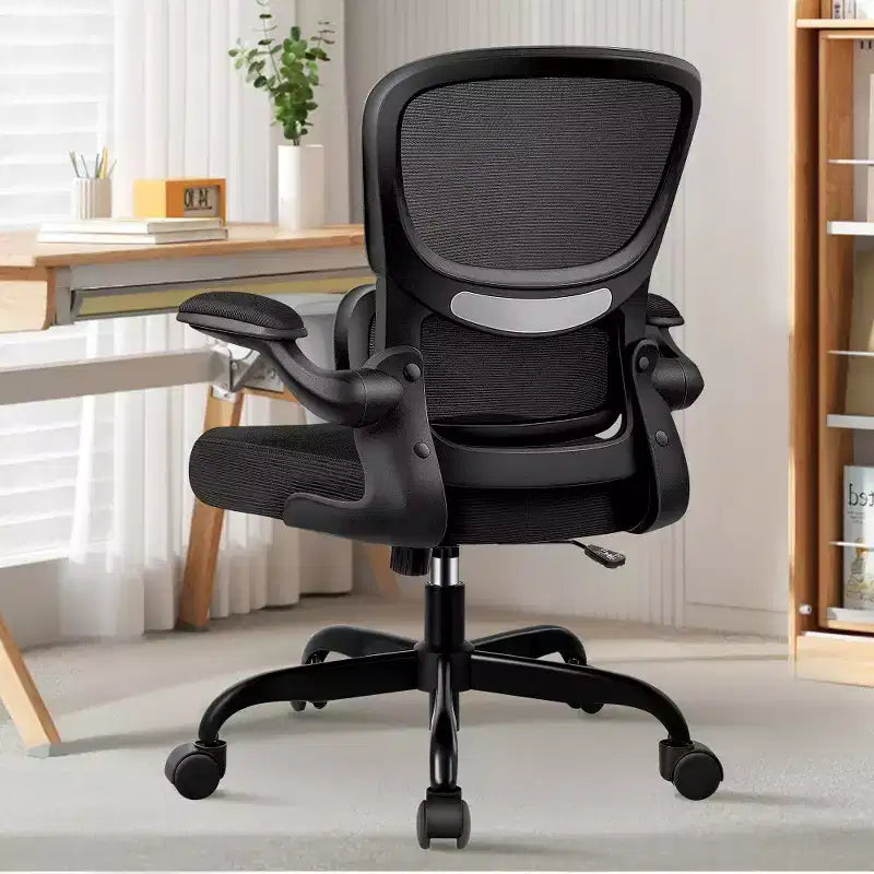 Chaise ergonomique en maille respirante KERDOM avec support lombaire, accoudoirs relevables, chaise de bureau gamer pour la maison ou le bureau