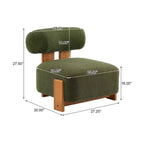 Fauteuil d'appoint moderne en bouclette avec dossier roulé, structure en bois massif, assise capitonnée pour salon, chambre ou bureau-Panipeachy