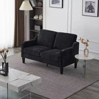 VINGLI Canapé 2 places de 135 cm de large, canapé moderne du milieu du siècle avec pieds solides, canapé 2 places avec accoudoirs incurvés