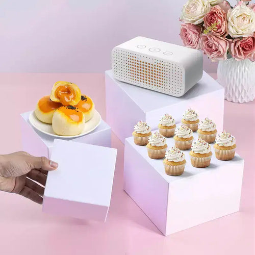 Ensemble de 6 rehausseurs de buffet (tailles 6,7,8,9,10,11), rehausseurs alimentaires pour table de buffet, étagère de présentation en acrylique pour dessert, rehausseurs gigognes en forme de cubes