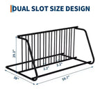 Support à vélos commercial robuste, support de rangement autoportant pour 10 vélos, organisateur en acier pour garage, école, magasin, extérieur, noir