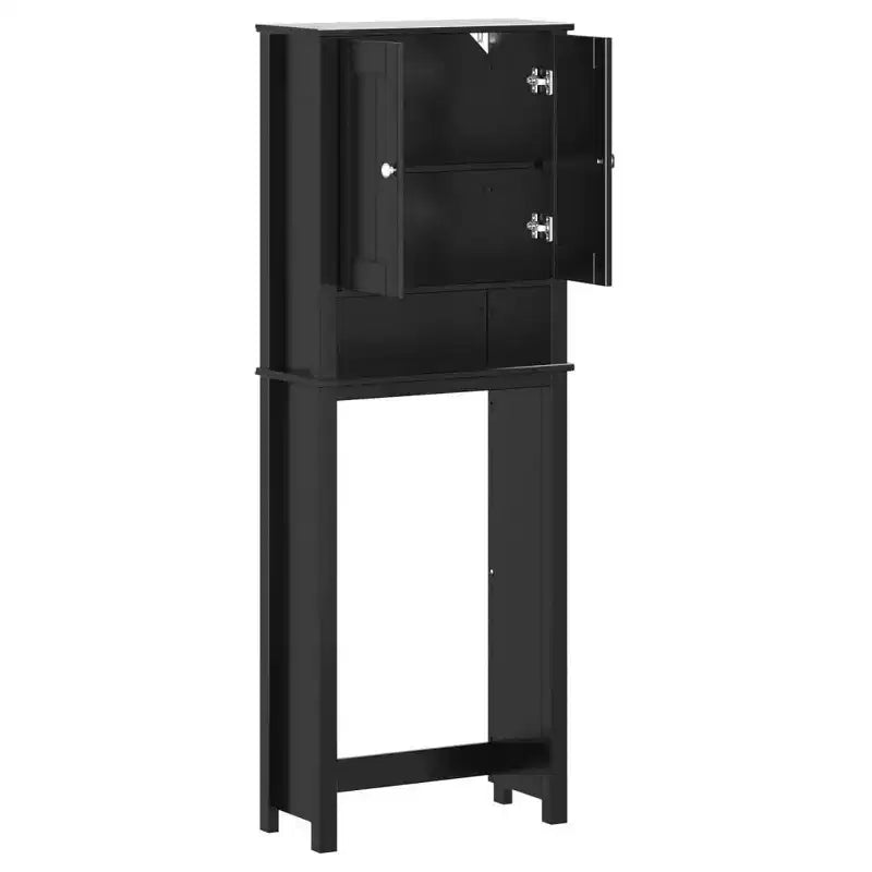 vidaXL Meuble lave-linge BERG noir 29,9x10,6x64,8 cm bois massif