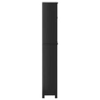 vidaXL Meuble lave-linge BERG noir 29,9x10,6x64,8 cm bois massif