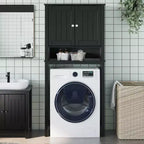 vidaXL Meuble lave-linge BERG noir 29,9x10,6x64,8 cm bois massif