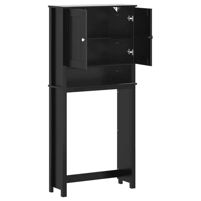 vidaXL Meuble lave-linge BERG noir 29,9x10,6x64,8 cm bois massif
